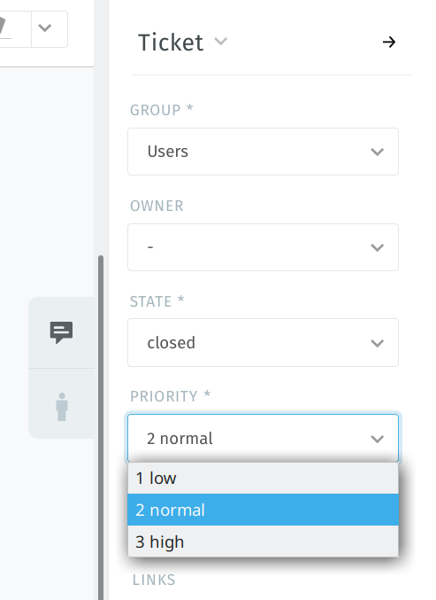 See possible values for certain attributes in the ticket pane.