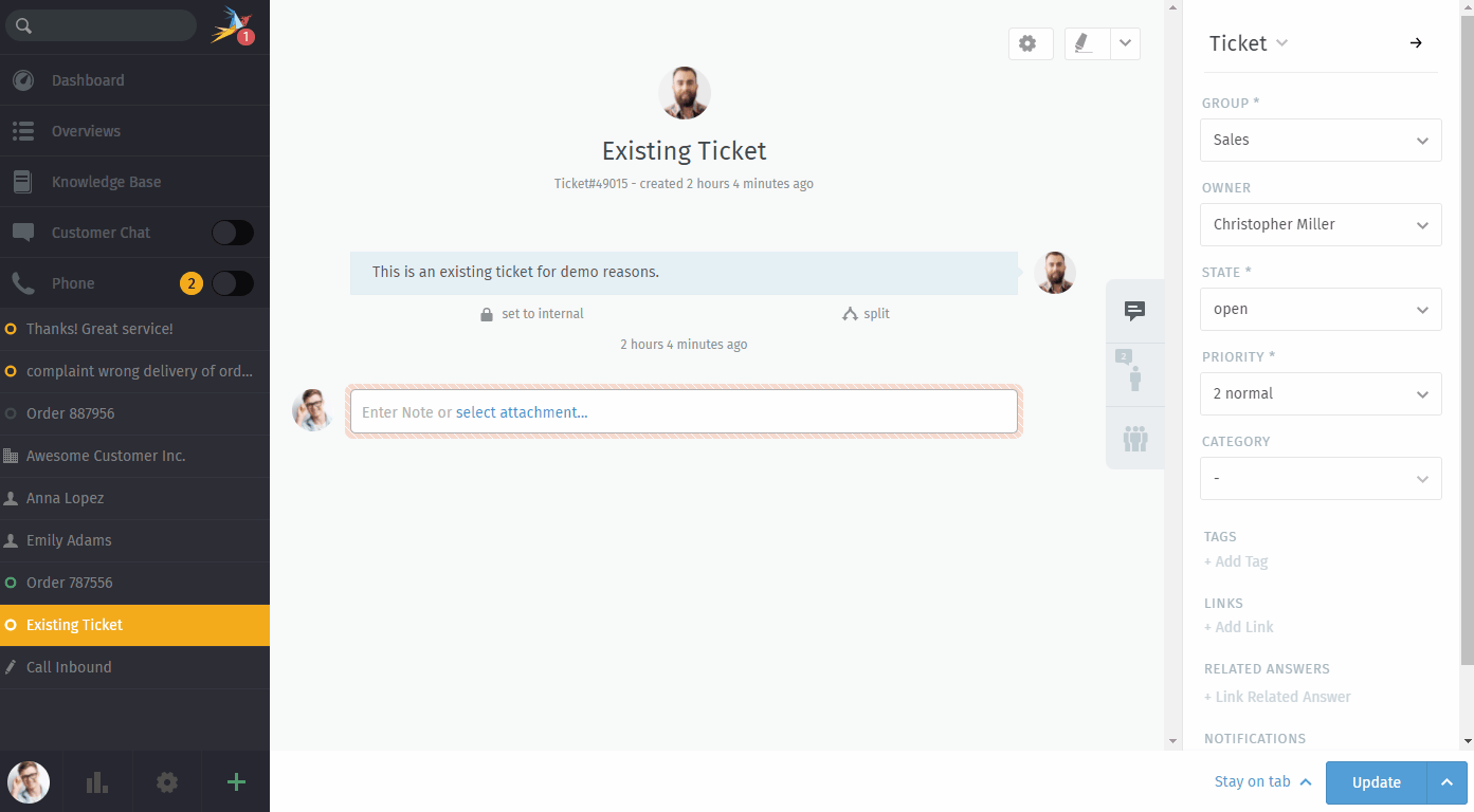 Workflow sets category field to mandatory upon choosing closed or pending close as state