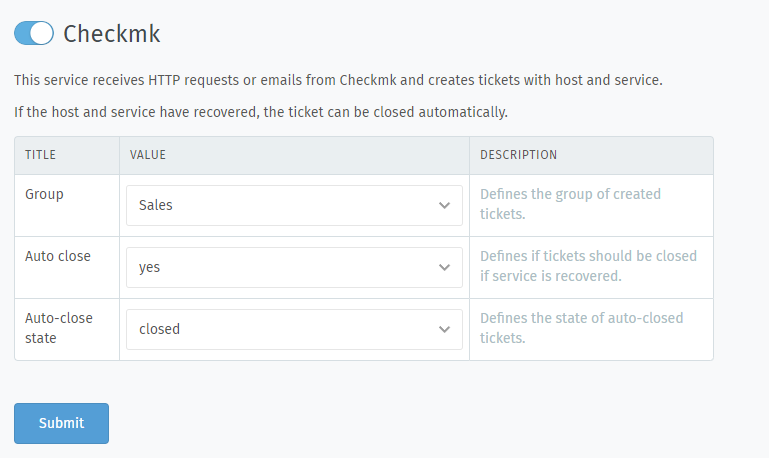 Screenshot of Checkmk settings overview