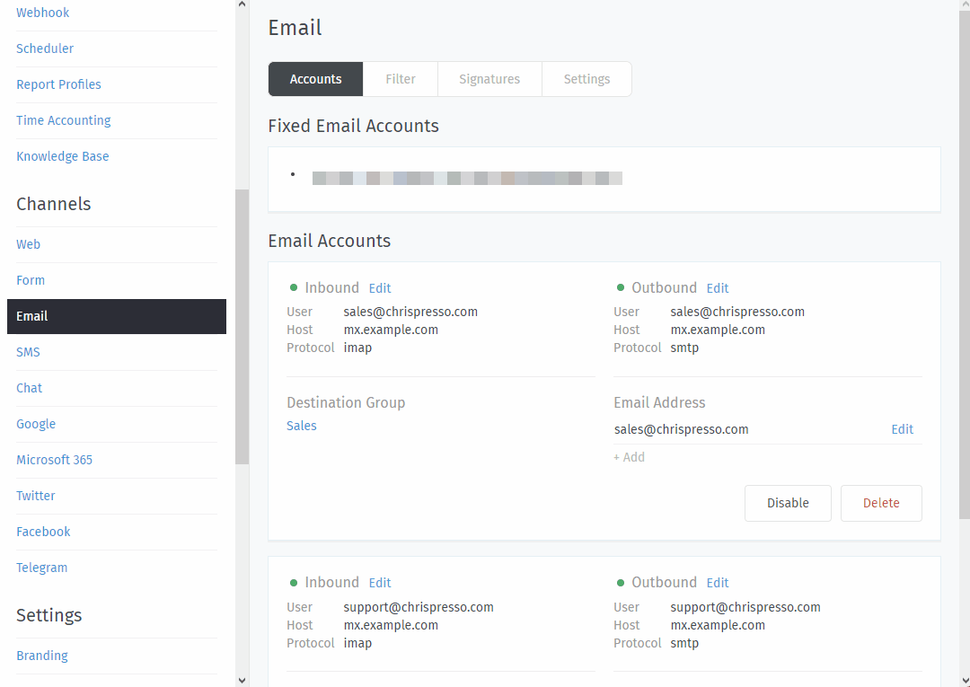 Neuer Email-Account-Dialog