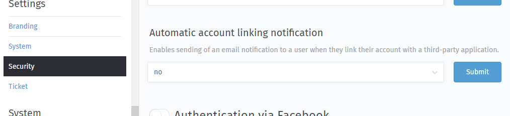 Screenshot mit der Einstellung "Automatische Kontoverbindung bei der Erstanmeldung"