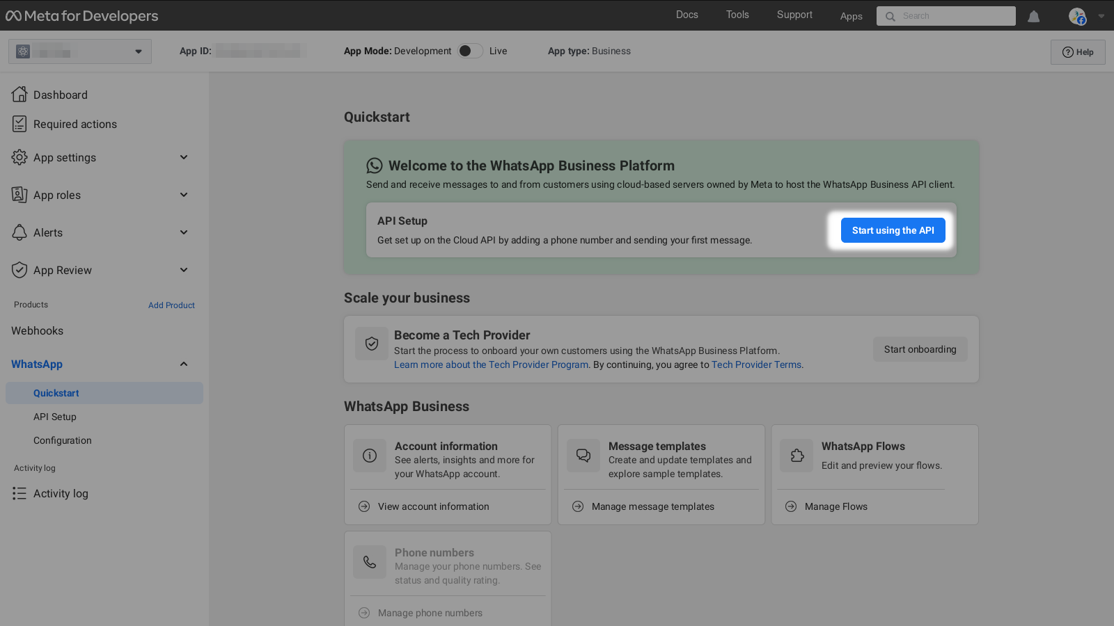 App-Dashboard Übersicht