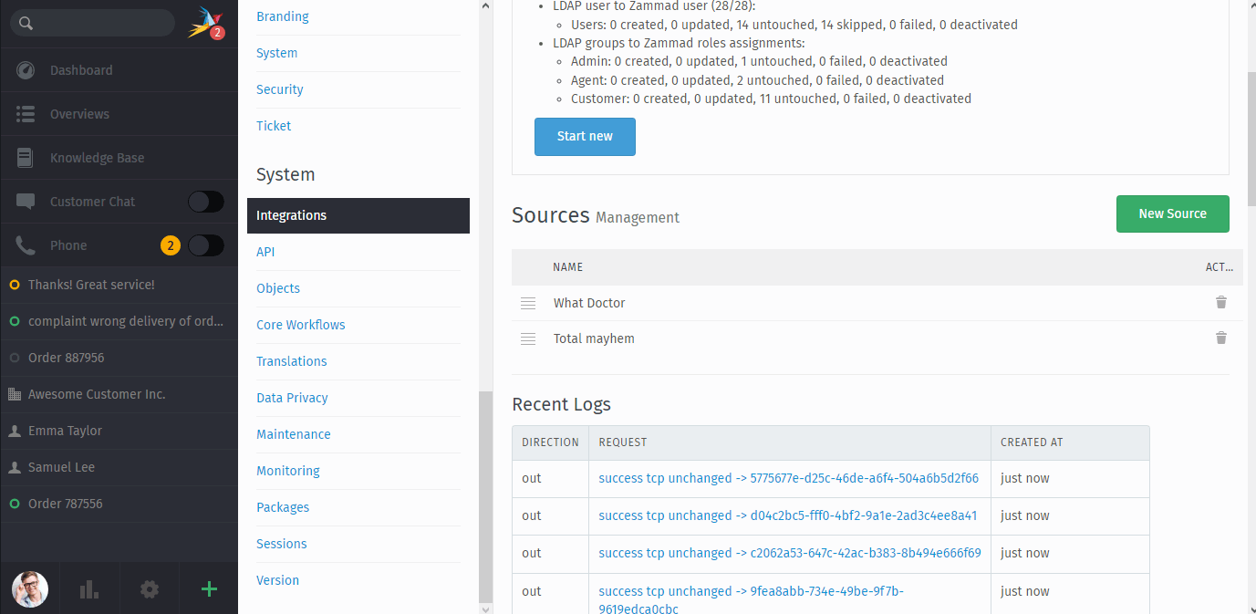 Screencast mit LDAP-Protokollen und Detailansicht eines Eintrags.