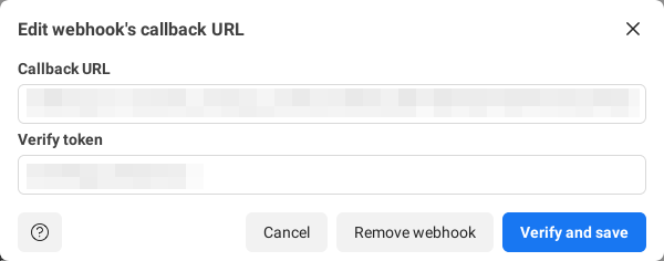 Webhook-Dialog