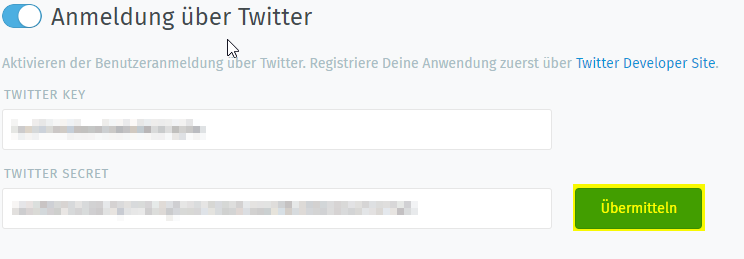 Admin -> Security -> Third Party Applications