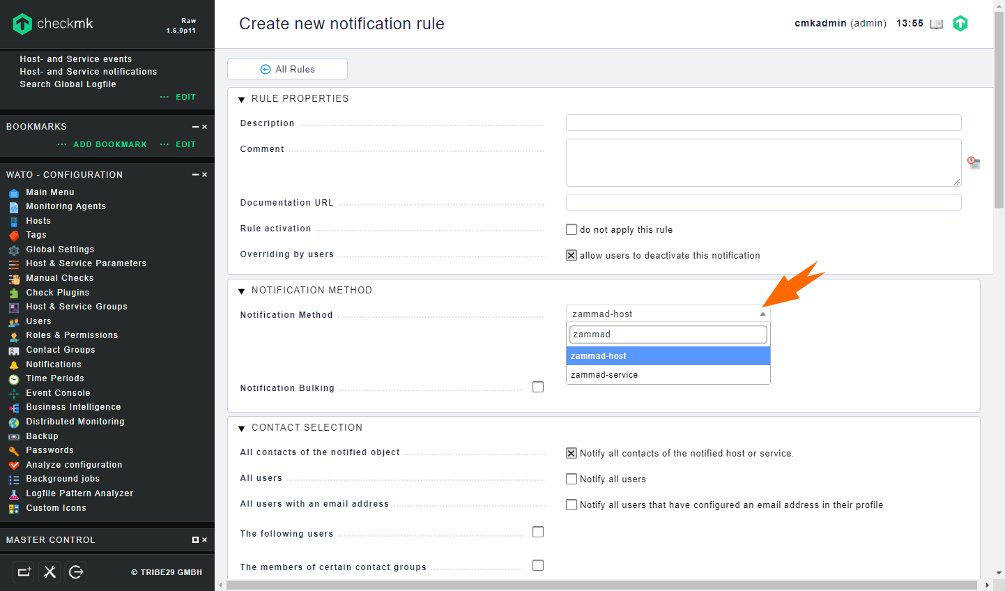 Checkmk "New Rule" dialog