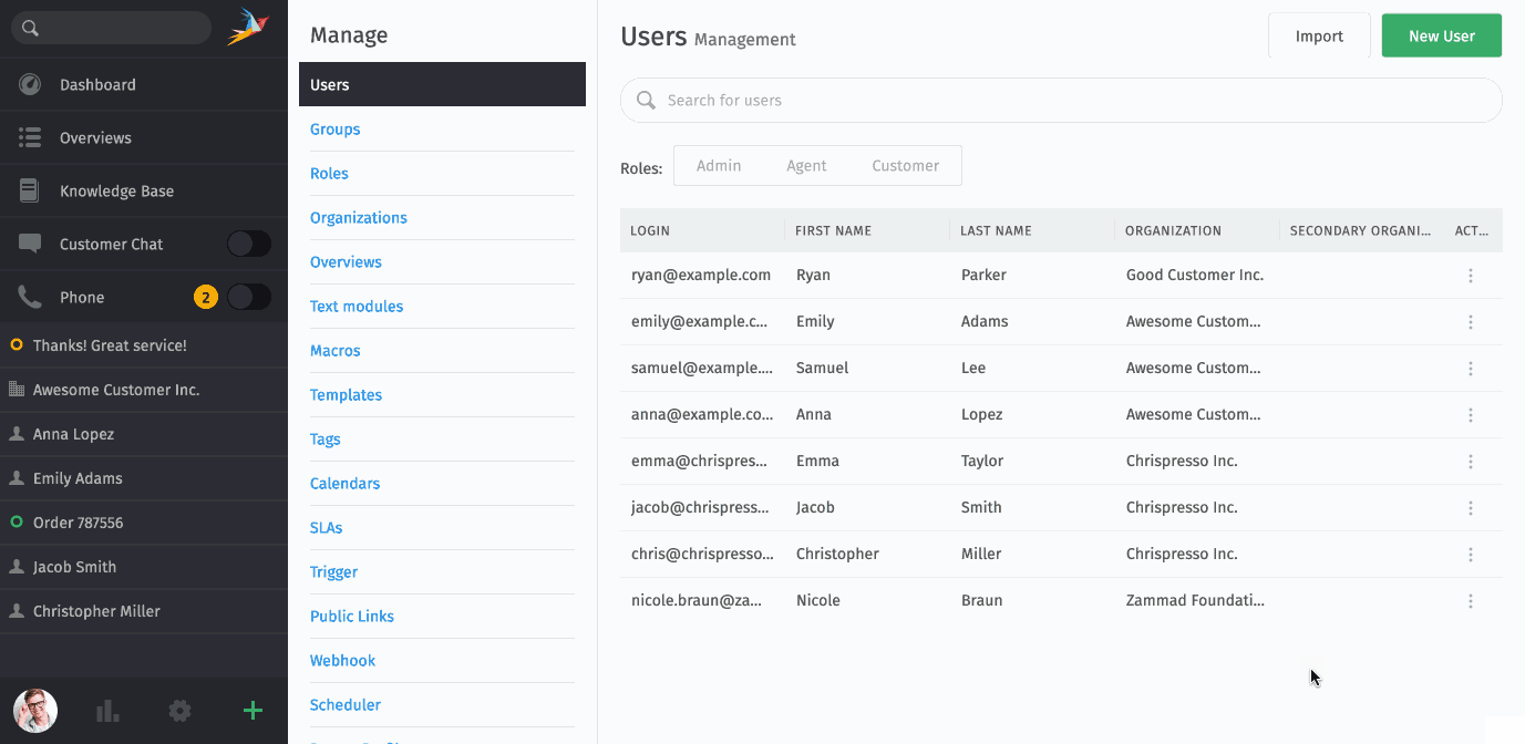 Screencast showing removal of user's two-factor method.