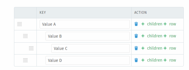 Screencast showing how to re-position values on tree select like fields