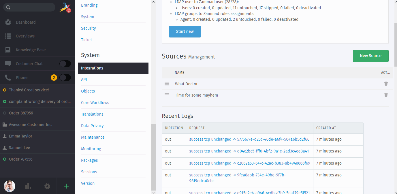 Screencast showing the update of the source name.