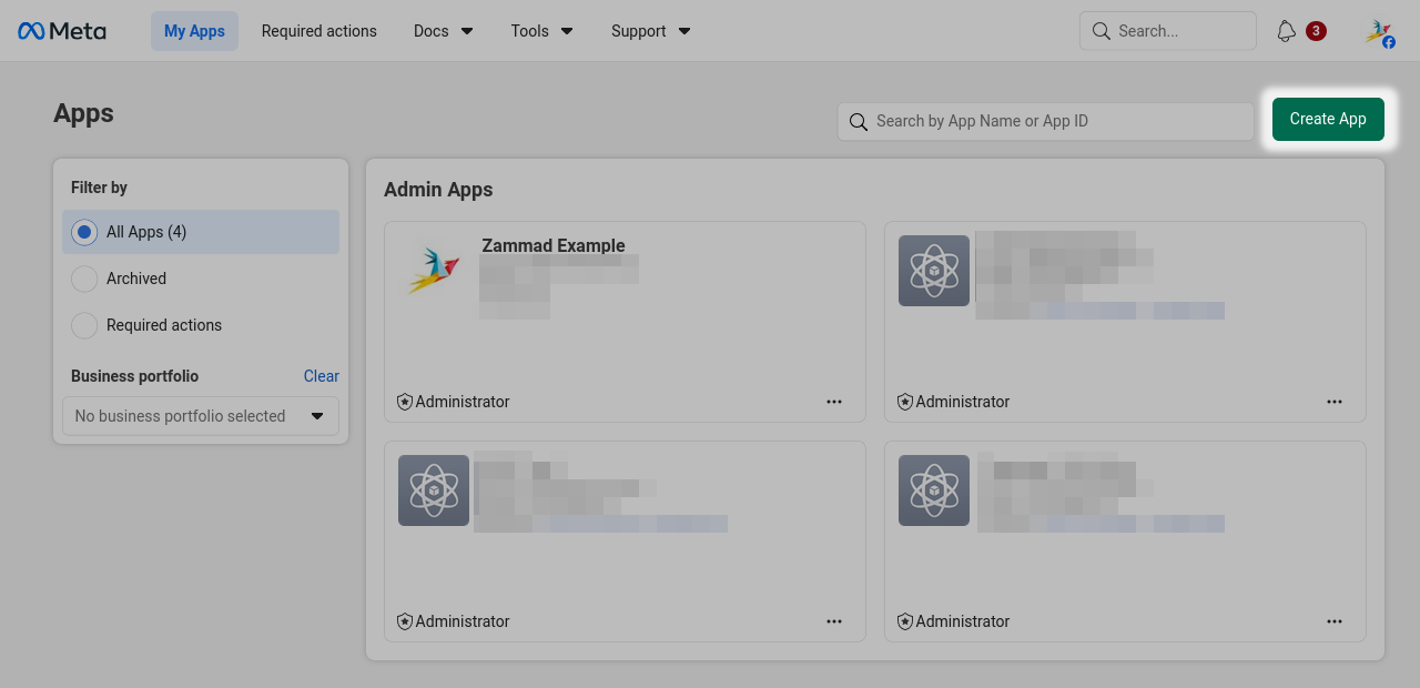 Meta developer app overview