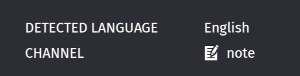 Screenshot che mostra la lingua rilevata nella vista dettagliata dell'articolo