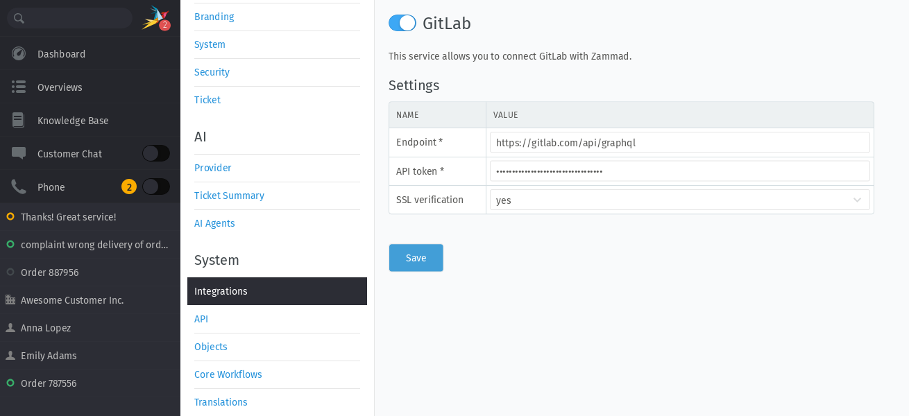 GitLab — Zammad Admin Documentation Dokumentation