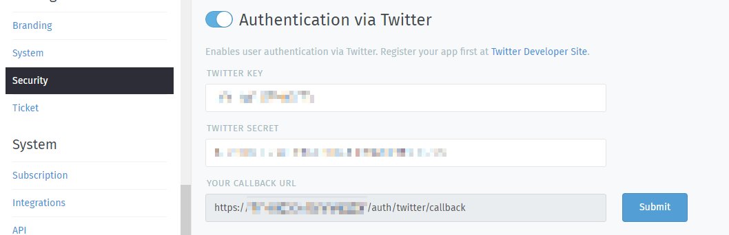 Администрација > Безбедност > Апликације трећег лица